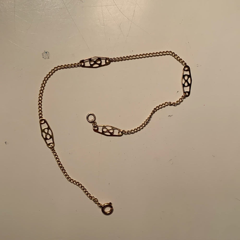 7” 14k gold bracelet
